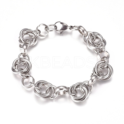 Tarnish Resistant 304 Stainless Steel Chain Bracelets BJEW-L661-04P-1