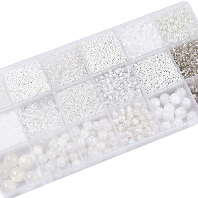 DIY 18 Style Resin & Acrylic Beads Jewelry Making Finding Kit DIY-NB0012-04J-1