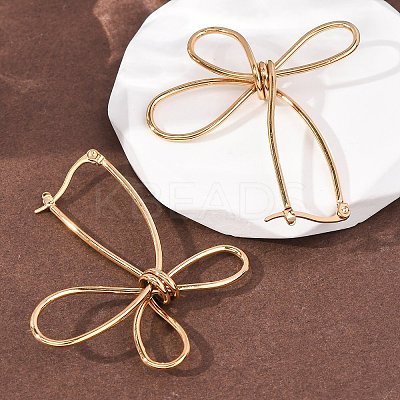 Hollow Flower 201 Stainless Steel Hoop Earrings LS-EJEW-P337-01G-1