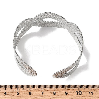 304 Stainless Steel Cuff Bangles for Women BJEW-H635-04P-1