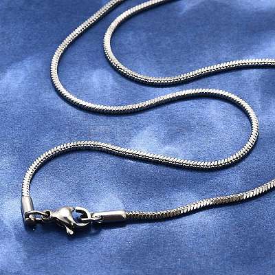 Tarnish Resistant 304 Stainless Steel Snake Chain Necklace Making STAS-P045-19P-1
