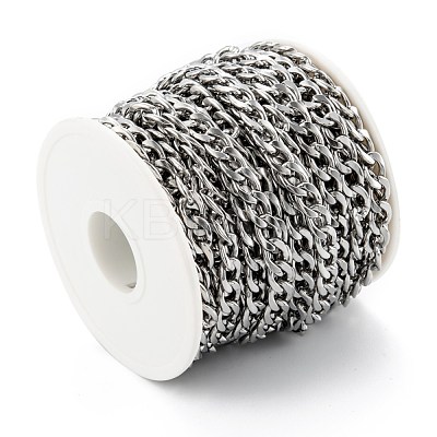 Tarnish Resistant 304 Stainless Steel Twisted Chains CHS-O011-01P-1