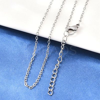 Non-Tarnish 304 Stainless Steel Cable Chain Necklaces NJEW-M176-14-A-1