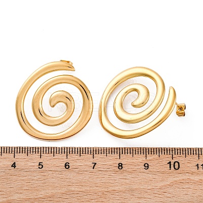 304 Stainless Steel Stud Earrings EJEW-F357-01G-01-1