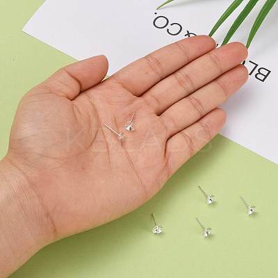 925 Sterling Silver Stud Earring Findings STER-K167-027D-S-1