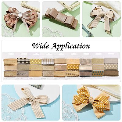 9 Yards 3 Styles Polyester Ribbon SRIB-A014-H07-1