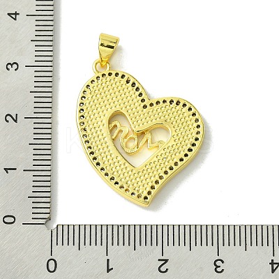 Mother's Day Brass Micro Pave Clear Cubic Zirconia Pendants KK-H472-13G-01-1