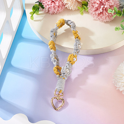 Cotton Braided Flower Pendant Decorations AJEW-TAC0030-032G-12-1
