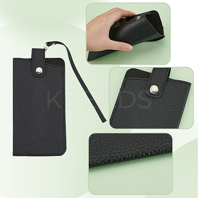 4Pcs 4 Colors Imitation Leather Glasses Storage Bags ABAG-AR0001-05-1