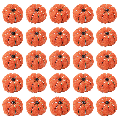 36Pcs Handwork Wool Needle Felting Pumpkin Ornaments AJEW-SC0031-39A-1