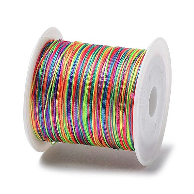 3-Ply Segment Dyed Round Nylon Beading Threads NWIR-Q001-01E-04-1
