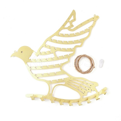 Bird Iron Wall Mounted Jewelry Display Rack ODIS-Q042-06G-1