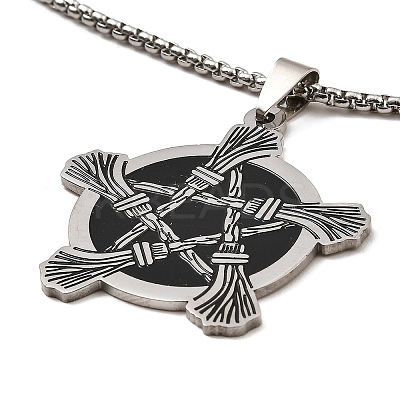 Non-Tarnish 201 Stainless Steel Pendant Necklaces LS-NJEW-B095-03-1