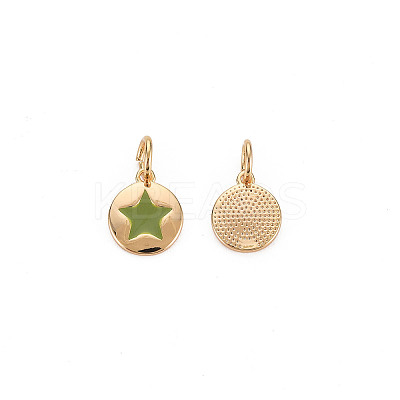 Brass Enamel Charms X-KK-S356-671G-NF-1