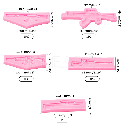 DIY Gun Food Grade Silicone Molds DIY-GF0002-32-1