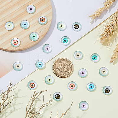 100Pcs Glass Craft Eyes Cabochons DIY-DC0002-68B-1
