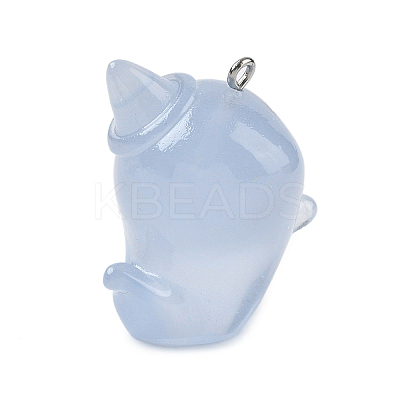 Halloween Transparent Resin Pendants RESI-K047-01B-1
