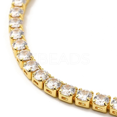 Clear Cubic Zirconia Tennis Bracelet X-BJEW-A132-02G-1