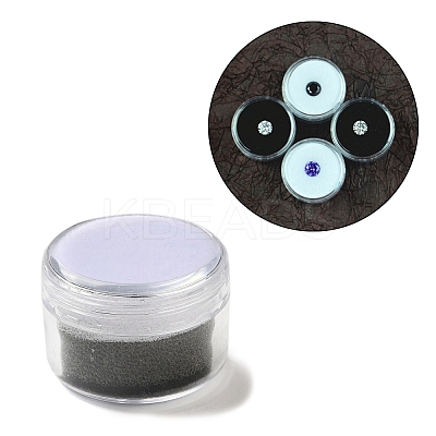 Wood Jewelry Display Case Box with 35 Mini Column Plastic Screw Top Foam Gem Jars CON-NH0001-04B-1