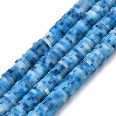 Handmade Polymer Clay Beads Strands CLAY-R089-6mm-163-1