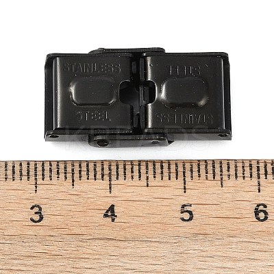 Ion Plating(IP) 201 Stainless Steel Watch Band Clasps STAS-C006-1-02B-1
