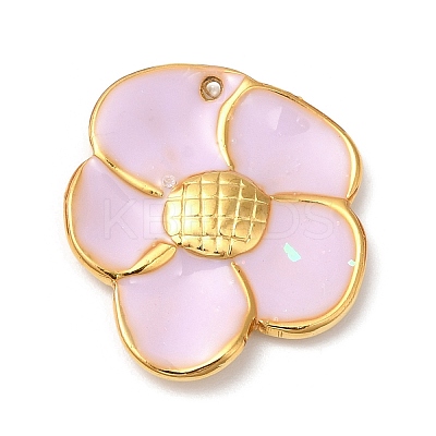 304 Stainless Steel Enamel Pendants STAS-K256-01G-04-1