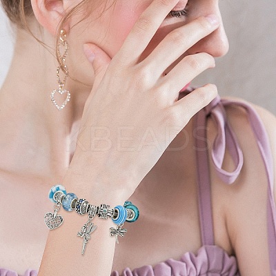 DIY European Style Bracelet Kits. including Alloy & Resin European Beads DIY-YW0012-11A-1