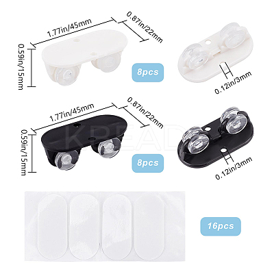 4Sets 2 Colors Replacement Drawer Pulley Accessories FIND-GF0002-91-1