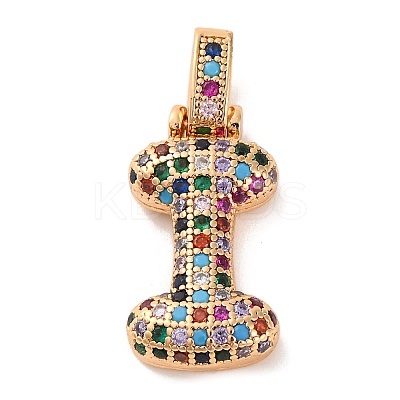 Brass Micro Pave Cubic Zirconia Pendants KK-C076-29I-G02-1