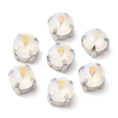 Mocha Fluorescent(MI) Flat Round Sew on Rhinestone GGLA-M006-02B-P04-1