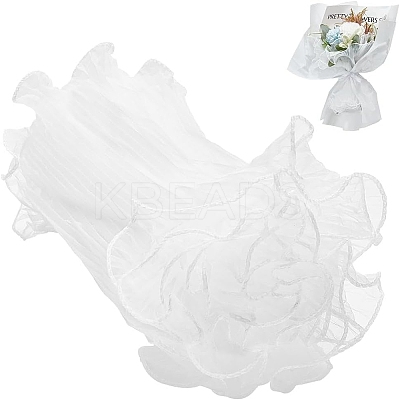 1Pc Organza Gauze Pleated Lace Trim OCOR-BC0006-99C-1