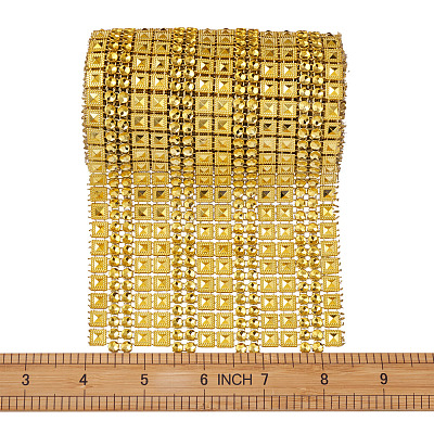 16 Rows Plastic Diamond Mesh Wrap Roll Rhinestone Crystal Ribbon Cake Wedding Decoration DIY-TA0008-45-1