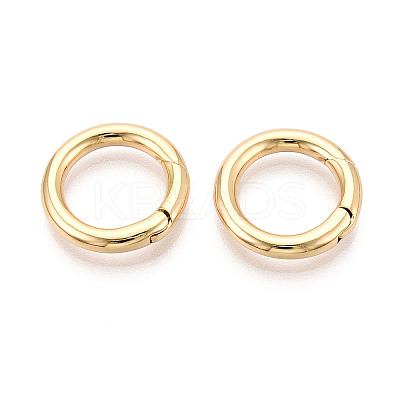 Brass Spring Gate Rings KK-T078-20G-04-1