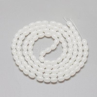 Baking Paint Glass Beads Strands DGLA-S115-8x6mm-Y01-1