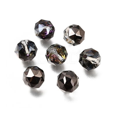 Electroplate Transparent Round Glass Beads GL-CBA6A73-FP02-1