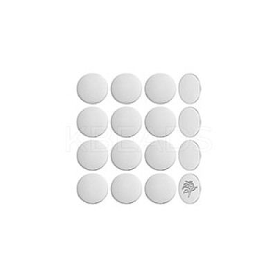 16Pcs 201 Stainless Steel Cabochons FIND-NB0005-30-1
