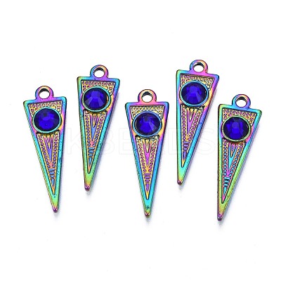 Rack Plating Rainbow Color Alloy Pendants PALLOY-N163-111A-1