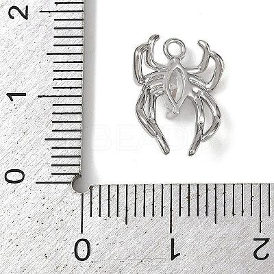 Brass Pave Clear Cubic Zirconia Pendants KK-L238-02P-1
