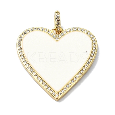 Rack Plating Real 18K Gold Plated Brass Micro Pave Cubic Zirconia Pendants KK-B084-03G-02-1