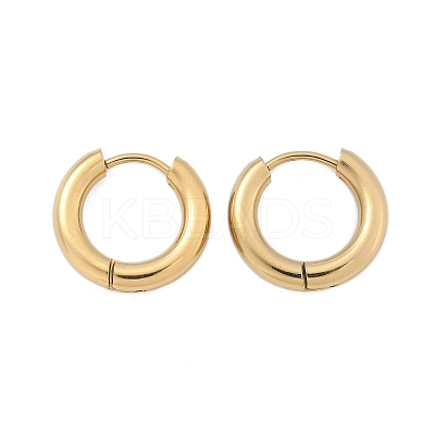 Ion Plating(IP) 304 Stainless Steel Huggie Hoop Earrings X-EJEW-F111-16mm-G-1