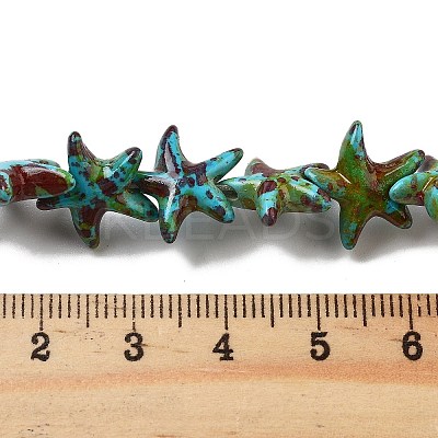 Synthetic Turquoise Dyed Beads Strands G-P507-04M-1