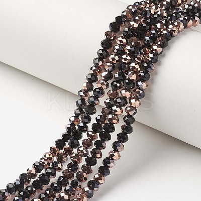 Electroplate Opaque Glass Beads Strands X-EGLA-A034-P2mm-N01-1