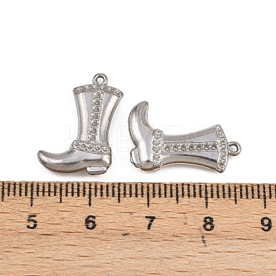 304 Stainless Steel Pendant Rhinestone Settings STAS-B167-19P-1