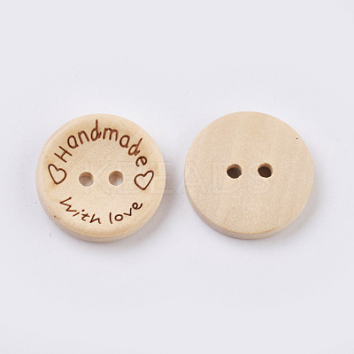 Wooden Buttons BUTT-K007-08B-1