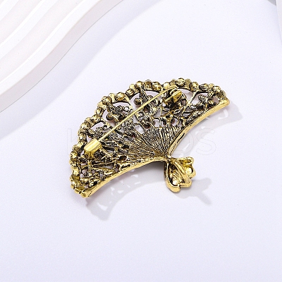 Fan Rhinestone Pins PW-WG80685-01-1