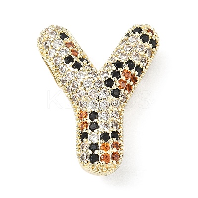 Brass Micro Pave Cubic Zirconia Pendants KK-Z108-02G-Y-1