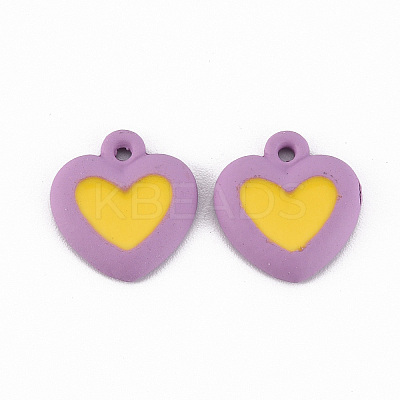 Spray Painted Alloy Enamel Charms PALLOY-T075-129C-RS-1