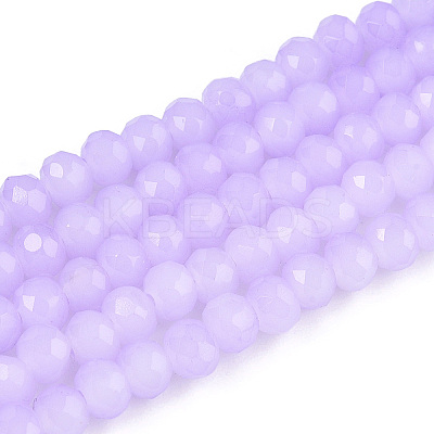 Baking Paint Imitation Jade Glass Bead Strands LS-DGLA-A034-J4MM-A50-1