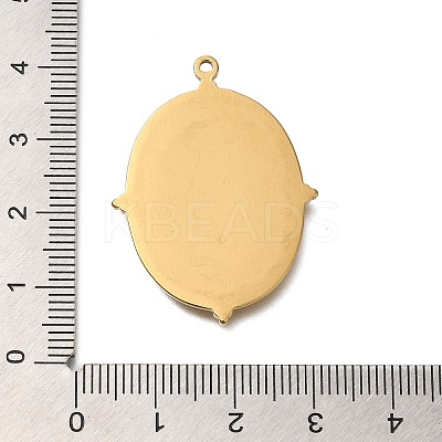 Ion Plating(IP) 304 Stainless Steel Pendant Cabochon Settings STAS-H225-03G-1