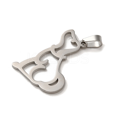 Non-Tarnish 304 Stainless Steel Pendants STAS-O005-15P-1